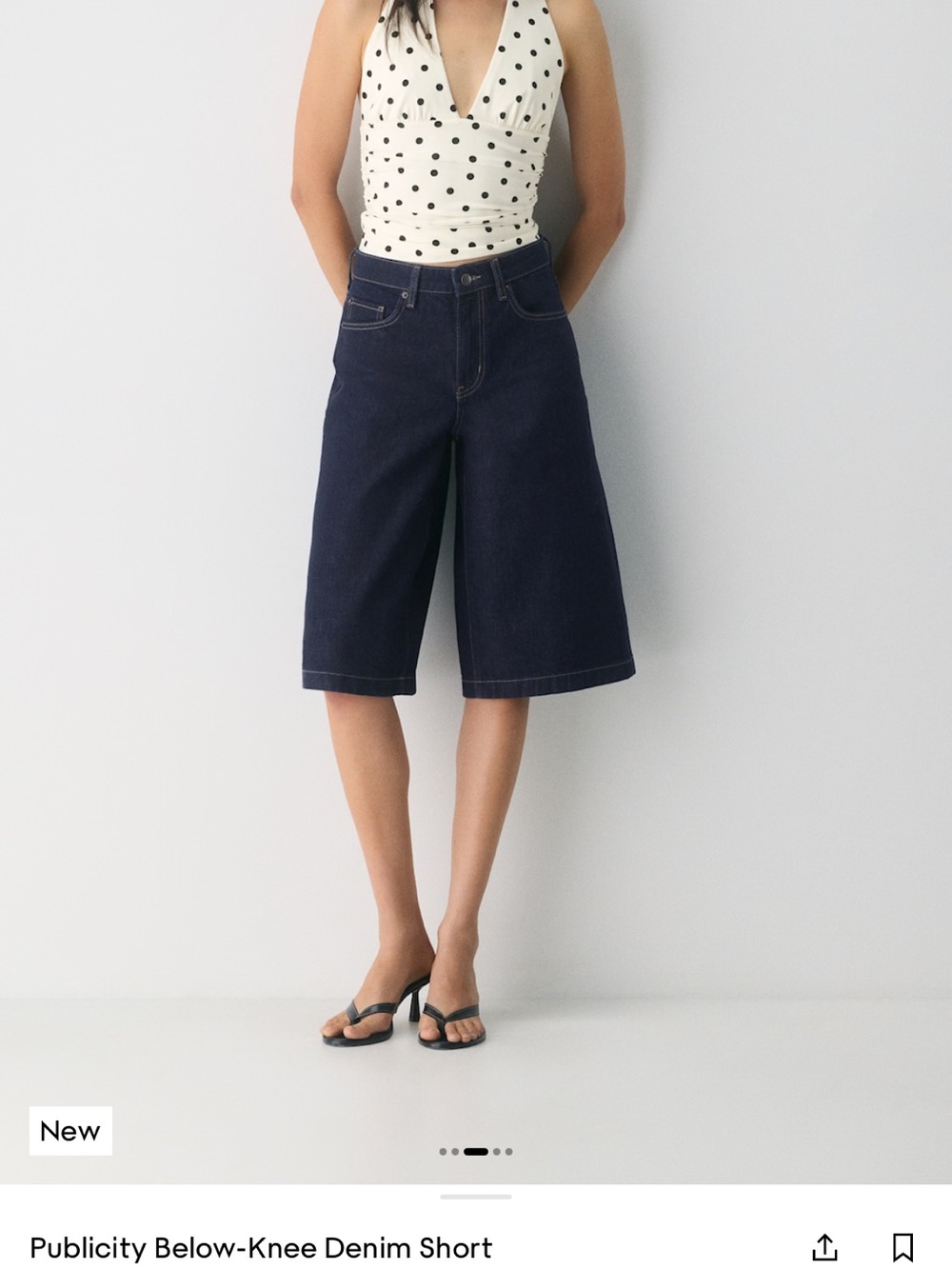Below-Knee publicity denim shorts aritzia